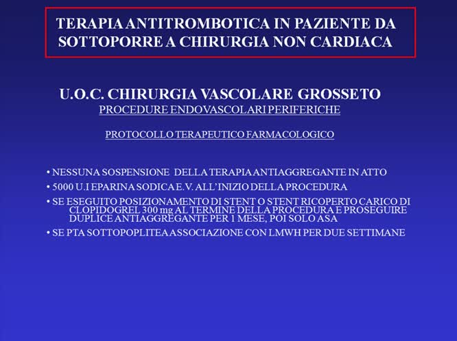 Il parere del chirurgo vascolare