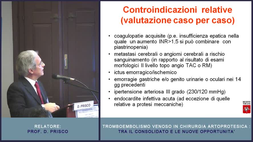 Indirizzi di comportamento per la profilassi del TEV in ortopedia Linee Guida Toscane e Consensus SIOT, OTODI, SIAARTI e SISET