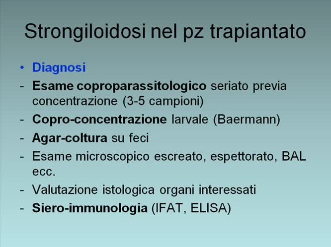 Le infezioni parassitarie