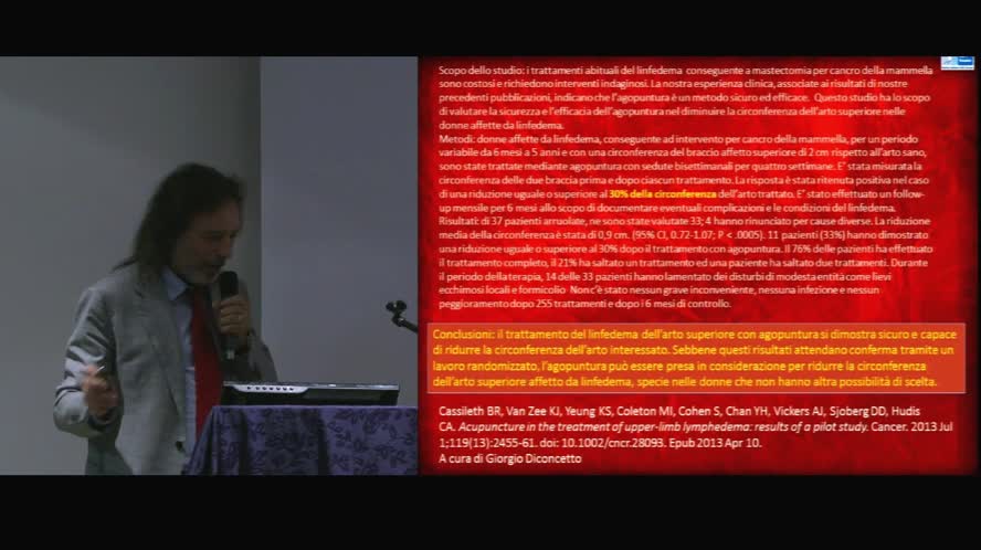 Agopuntura e MTC in oncologia e EBM