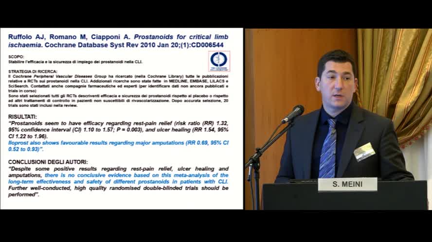 Outcomes a lungo termine del paziente con ischemia critica degli arti inferiori: impatto della terapia con prostanoidi