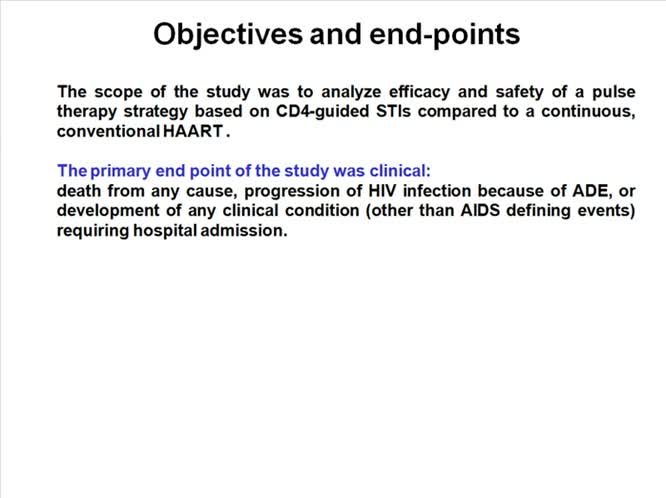 Interruzioni programmate della terapia; non solo S.M.A.R.T