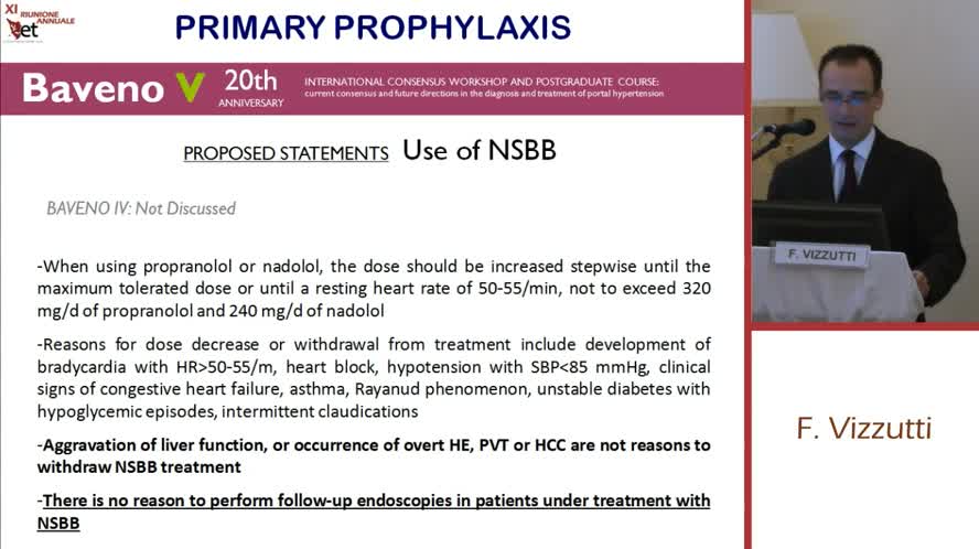 Ipertensione portale  profilassi primaria e secondaria del sanguinamento da varici