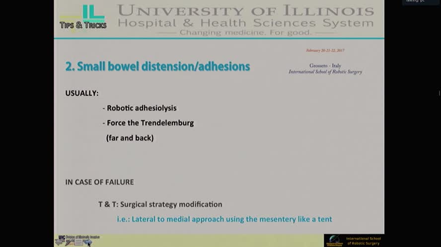 Robotic Colorectal Surgery (Videoconference)
