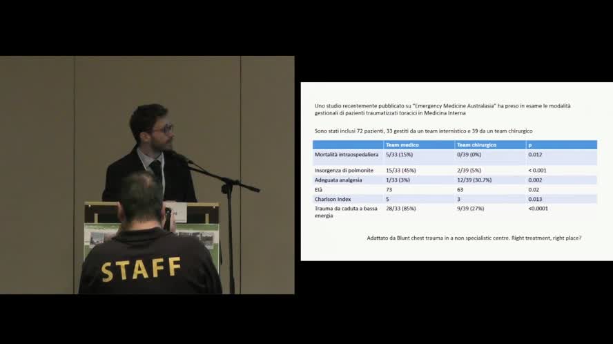 Epidemiologia del trauma nei reparti internistici