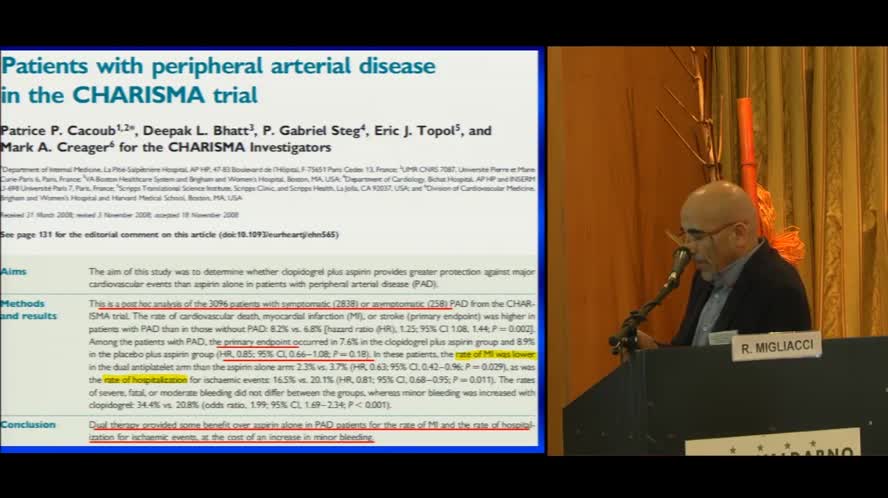 Doppia antiaggregazione nella PAD: scarsa evidenza ed ampio utilizzo?