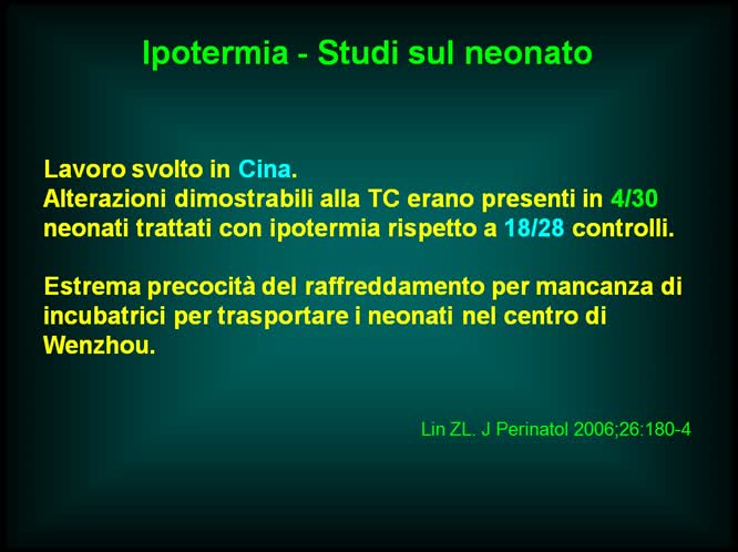 L'ipotermia nella asfissia neonatale come e quando