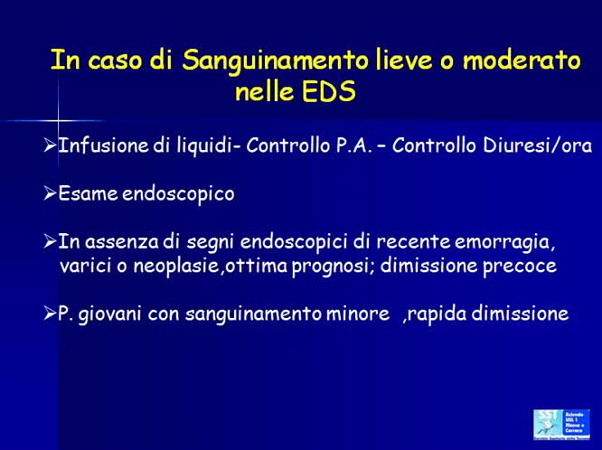Percorso per il paziente con emorragia digestiva in DEU
