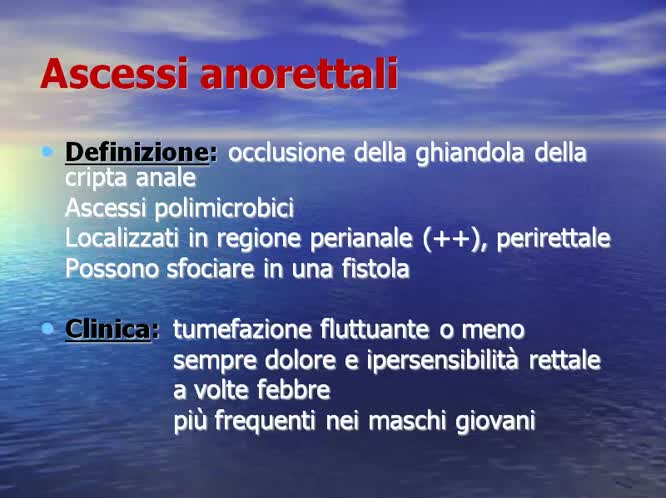 Patologia ano-rettale nel DEU