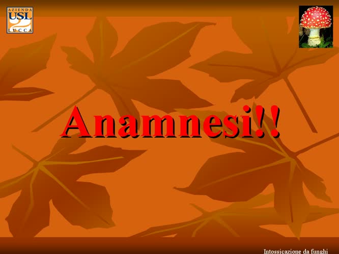 Intossicazione da funghi