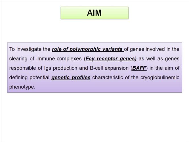 Host genetic determinants HCV-related mixed cryoglobulinemiain