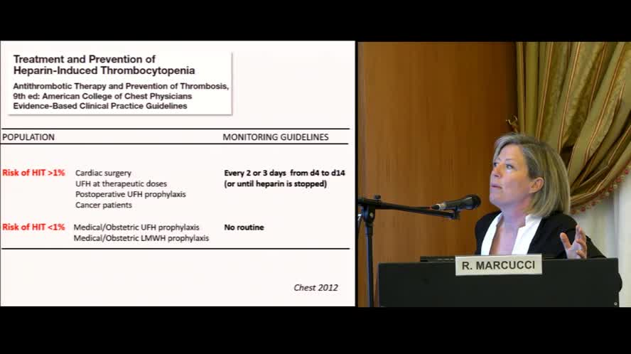 La piastrinopenia indotta da eparina: diagnosi e trattamento