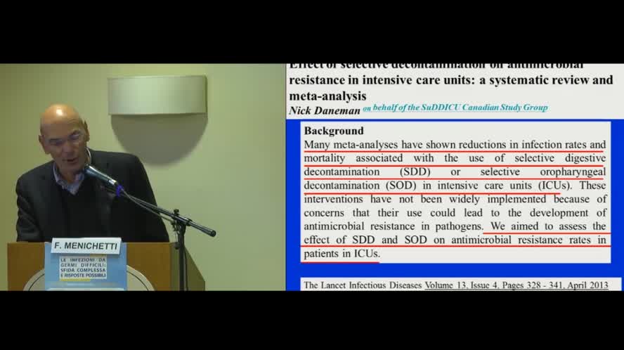 Ruolo della decontaminazione nelle infezioni da germi difficili