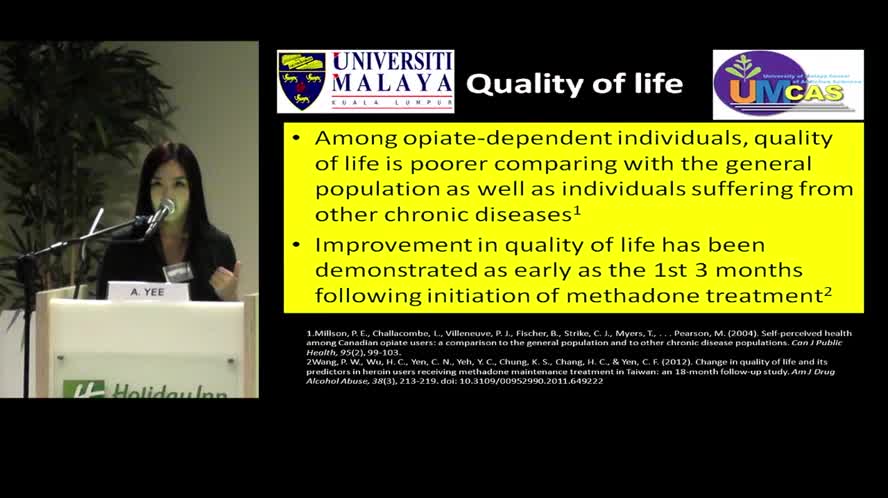 Physical health and their impact on quality of life among male patients on methadone maintenance therapy