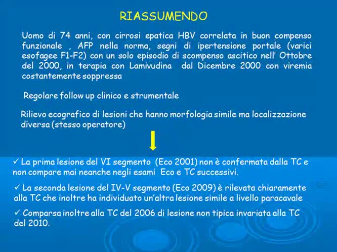 Problematiche diagnostiche e terapeutiche nella gestione clinica delle clesioni focali epatiche del fegato: descrizione di un caso clinico