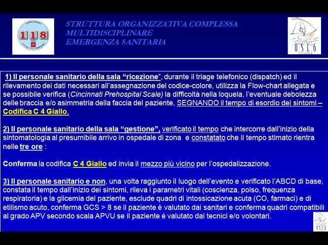 Percorsi gestionali a confronto lo stroke in P.S.