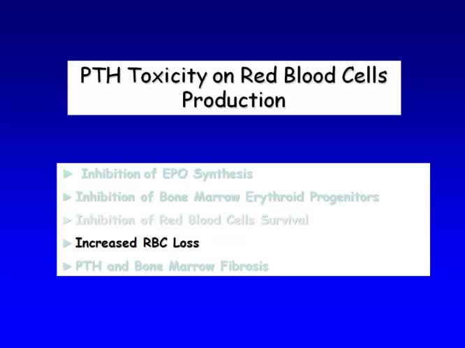Anemia e metabolismo calcio fosforo