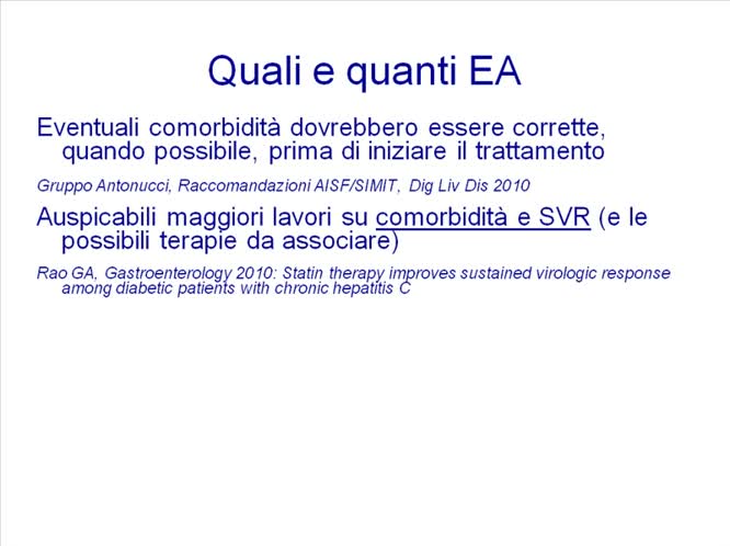 Perchè Continuare a Trattare Nonostante gli EC?