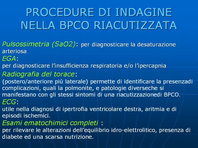 Trattamento della BPCO riacutizzata