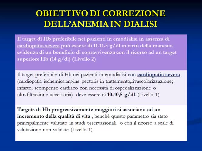 Anemia nel paziente in emodialisi extracorporea