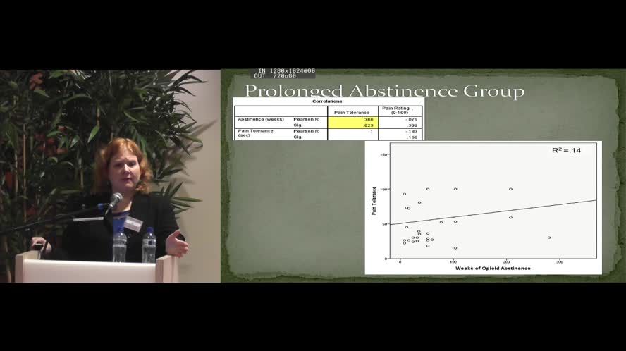 Co-morbid addiction and pain Psycho - Physiological changes to pain with prolonged opioid cessation
