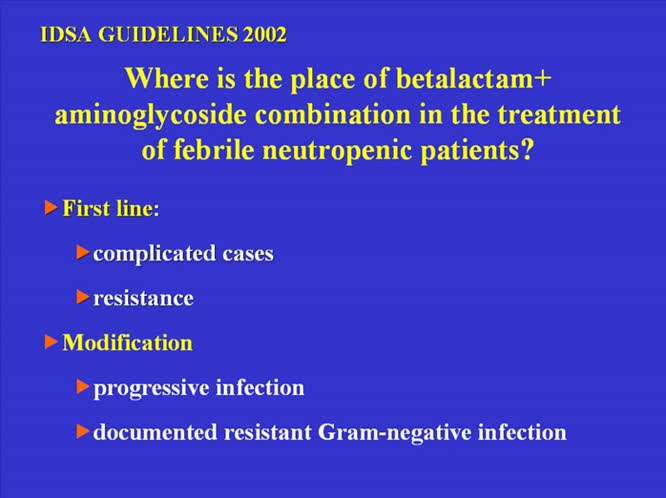 La terapia empirica della neutropenia febbrile
