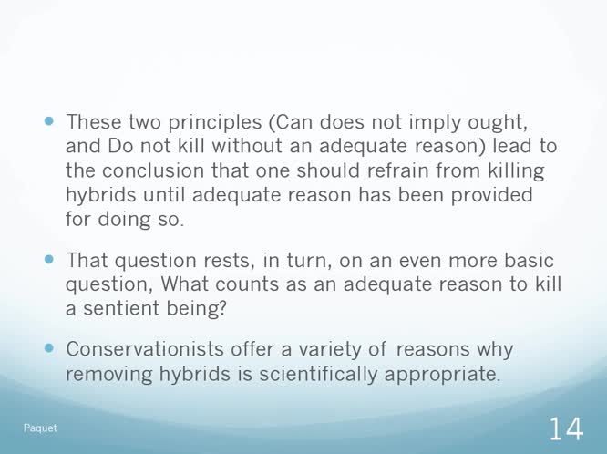 Conservation science and hybrid species - can hybrid ethics confront ambiguous moral problems?