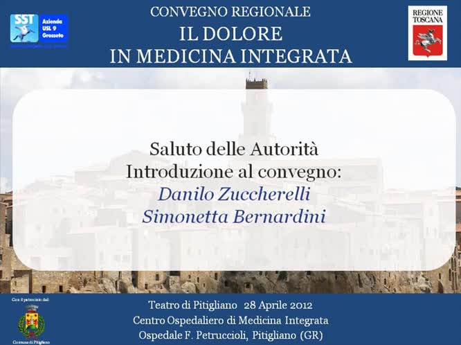 Saluto delle Autorita Introduzione al convegno