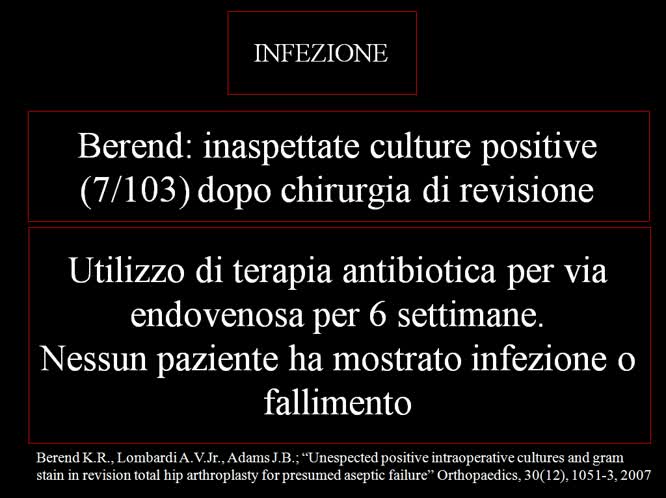 Le complicanze nella chirurgia protesica dell'anca
