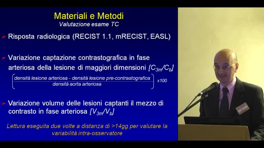 Misurazione del volume tumorale vitale residuo per una precoce valutazione prognostica in pazienti con epatocarcinoma trattati con sorafenib