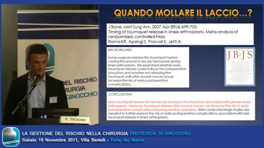 Ipotensione o tourniquet?